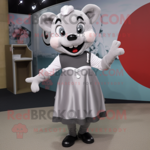 Sølv Men maskot kostume...