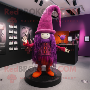 Magenta Witch S Hat maskot...