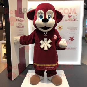 Maroon Celtic Cross maskot...