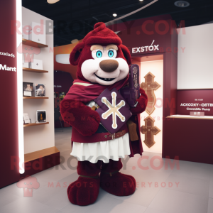 Maroon Celtic Cross maskot...