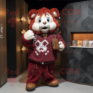 Maroon Celtic Cross maskot...