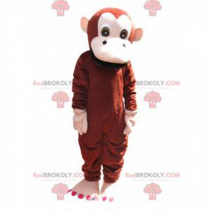 Brun og krem ​​ape maskot. Apen kostyme - Redbrokoly.com