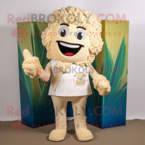 Beige Pop Corn mascotte...