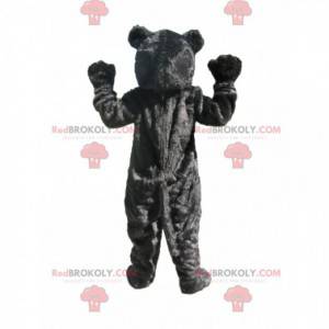 Mascote urso preto com focinho vermelho - Redbrokoly.com