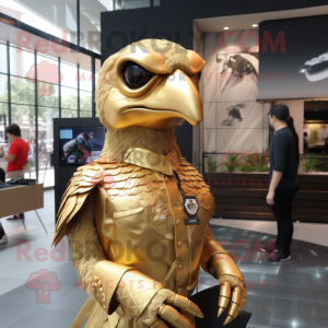 Gold Falcon maskot...