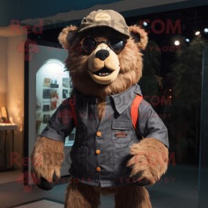 Rost glasögon björn maskot...