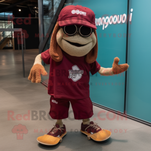 Maroon Skateboard maskot...