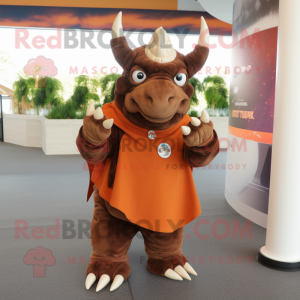 Bruin Triceratops mascotte...