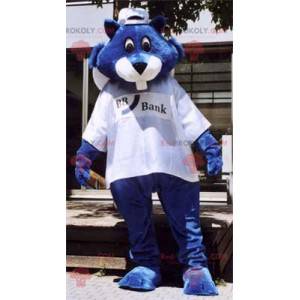 Blue beaver mascot - Redbrokoly.com