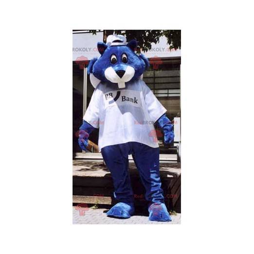 Mascotte del castoro blu - Redbrokoly.com