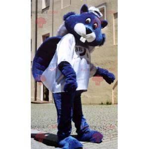 Blaues Biber-Maskottchen - Redbrokoly.com