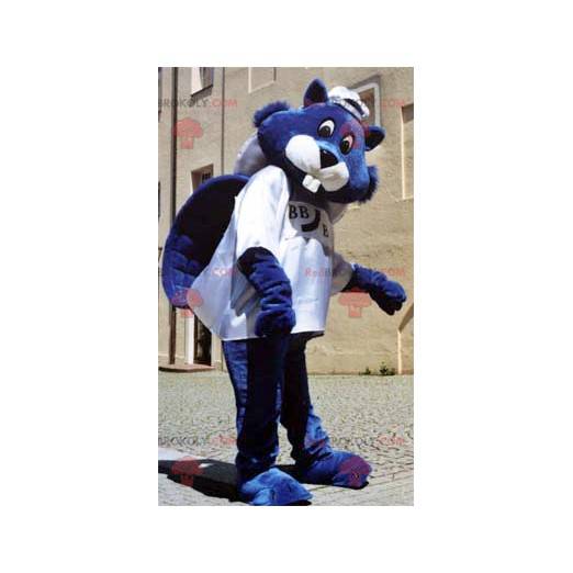 Blauwe bever mascotte - Redbrokoly.com