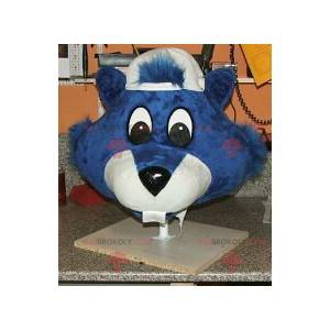 Mascote castor azul - Redbrokoly.com