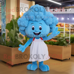 Sky Blue Bloemkool mascotte...