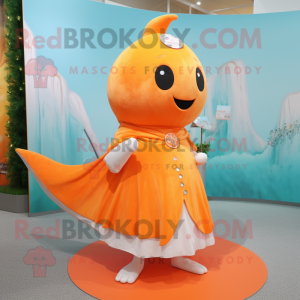 Orange Narhval maskot...