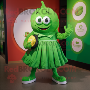 Grøn Squash maskot kostume...