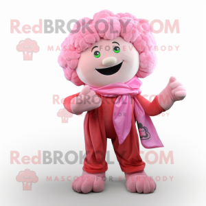 Rosa blomkål maskot kostym...