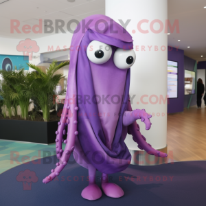 Purple Squid mascotte...