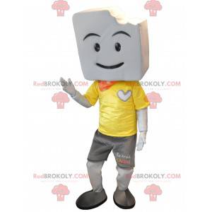 Stor gigantisk hvit marshmallow maskot - Redbrokoly.com