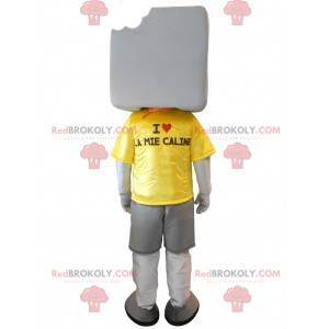 Big giant white marshmallow mascot - Redbrokoly.com