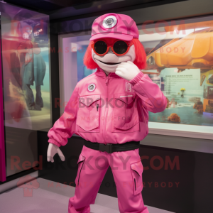 Personagem de mascote Pink...