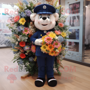 Navy Bouquet Of Flowers...