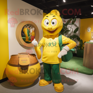 Yellow Pot Of Gold maskot...