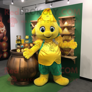 Yellow Pot Of Gold maskot...