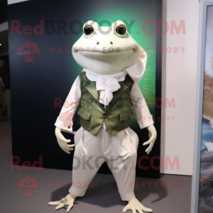 White Frog mascotte kostuum...
