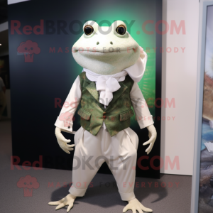 White Frog maskot kostume...