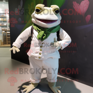 White Frog maskot kostym...