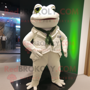 White Frog maskot kostym...