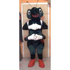 Mascotte de fourmi noire et blanche - Redbrokoly.com