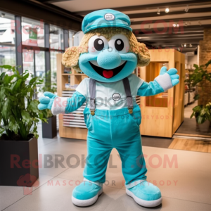 Turquoise Gyro mascotte...