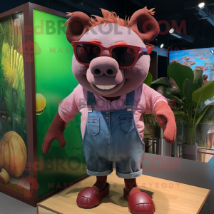 Maroon Sow Maskottchen...