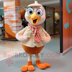 Peach Turkey maskot kostym...