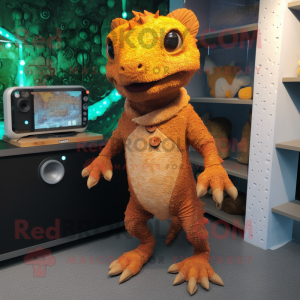 Rust Geckos maskot drakt...