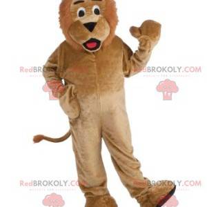 Fullt tilpassbar brun løve maskot - Redbrokoly.com