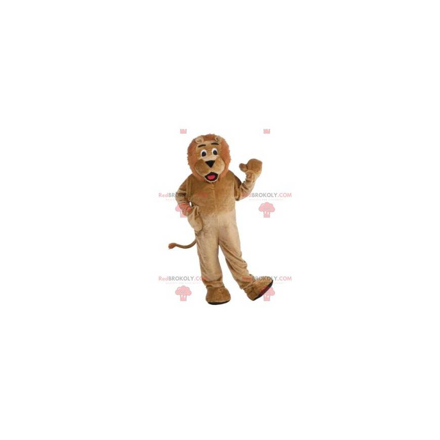 Fully customizable brown lion mascot - Redbrokoly.com