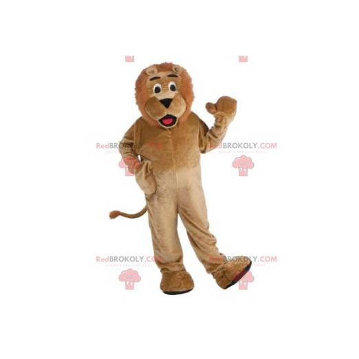 Fully customizable brown lion mascot - Redbrokoly.com