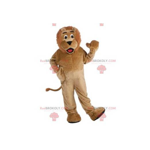 Mascotte de lion marron entièrement personnalisable -