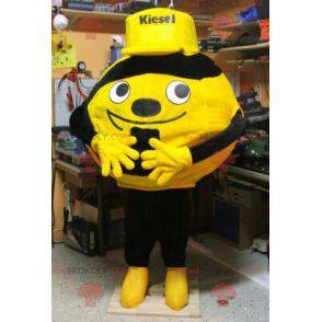 Yellow or orange and black ball mascot - Redbrokoly.com