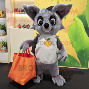 Gray Fruit Bat maskot drakt...