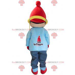 Mascotte de petit garçon en vacances d'hiver - Redbrokoly.com