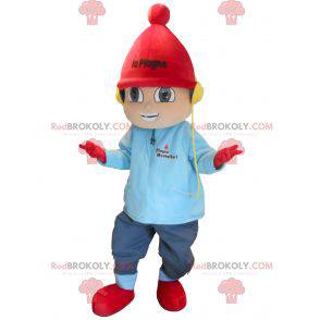Mascotte de petit garçon en vacances d'hiver - Redbrokoly.com