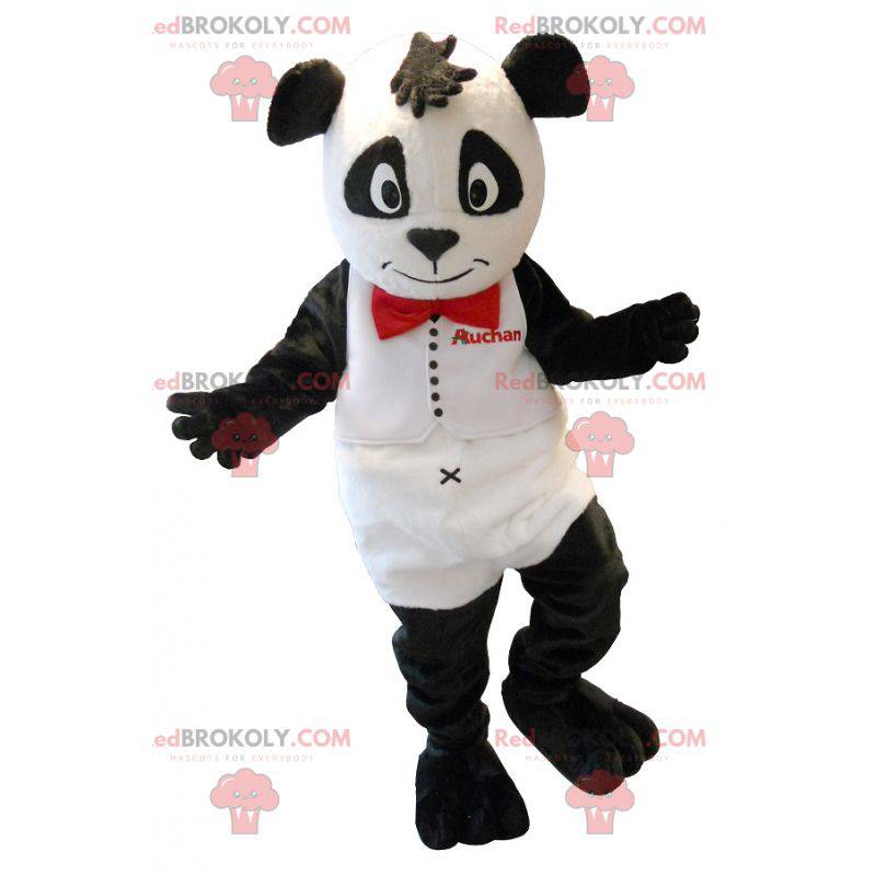 Mascota panda bastante blanco y negro - Redbrokoly.com