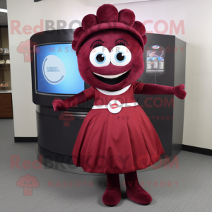 Maroon TV maskot drakt...