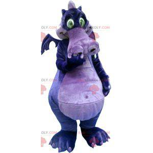 Mascotte de dragon violet et mauve