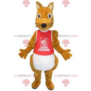 Plump and cute brown squirrel mascot - Redbrokoly.com