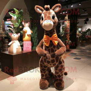 Brun Giraffe maskot...